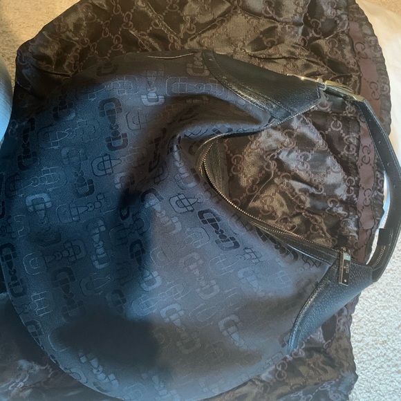 Gucci canvas hobo bag with buckle detail - Picture 1 of 3